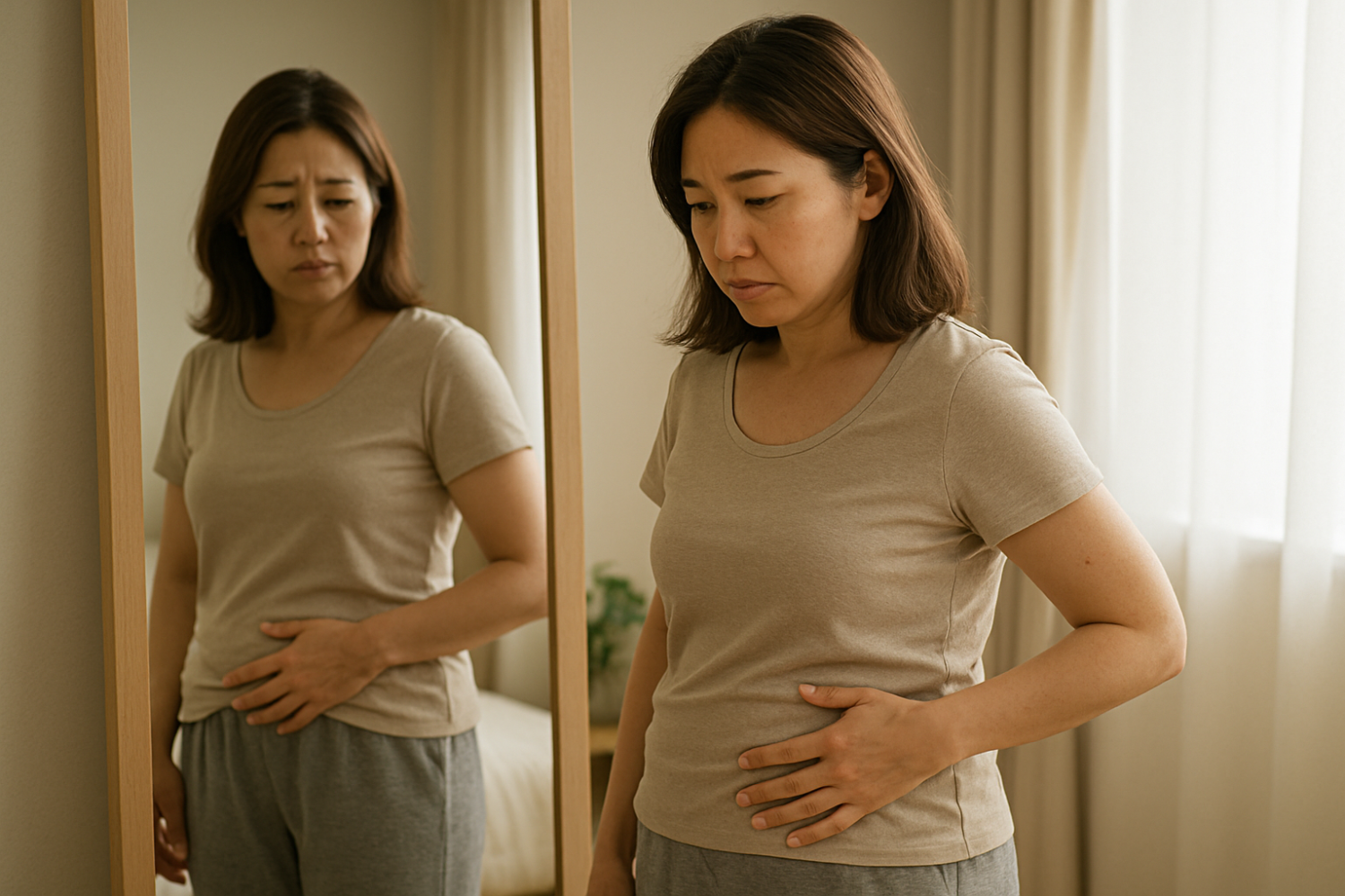 悩んでいる40代女性